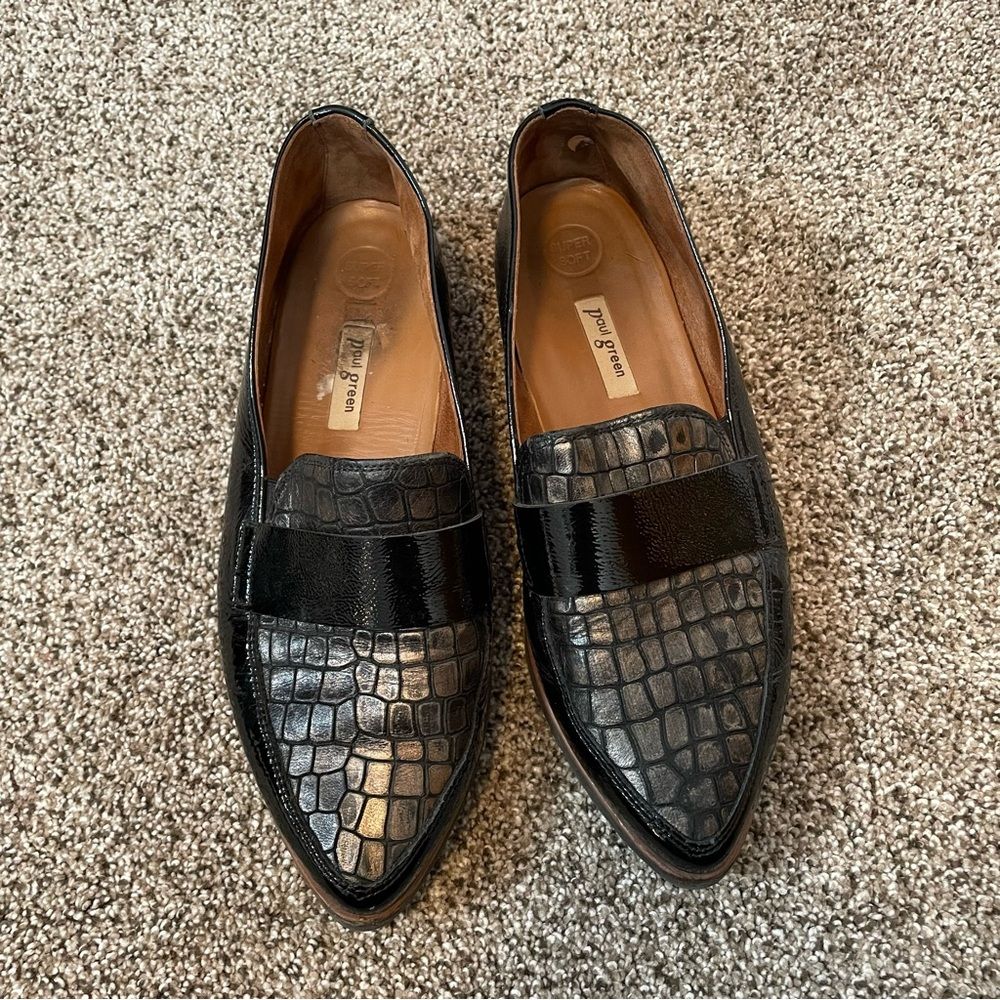 Paul Green Dara Crocodile Embossed Leather With A Copper Rub Look Us 6.5
